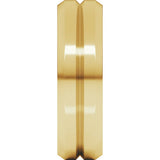 14K Yellow Gold 6 mm Beveled-Edge Grooved Comfort-Fit Flat Band Size 10