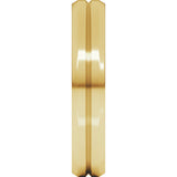 14K Yellow Gold 4 mm Beveled-Edge Grooved Comfort-Fit Flat Band Size 10
