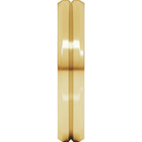 14K Yellow Gold 4 mm Beveled-Edge Grooved Comfort-Fit Flat Band Size 10