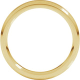 14K Yellow Gold 4 mm Beveled-Edge Grooved Comfort-Fit Flat Band Size 10