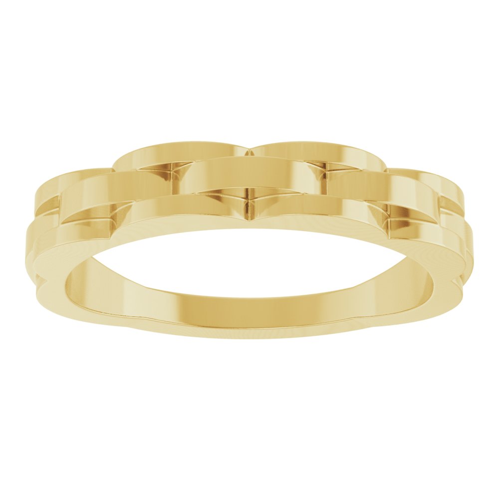 14K Yellow Gold Chain Link Ring 