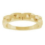14K Yellow Gold Chain Link Ring 