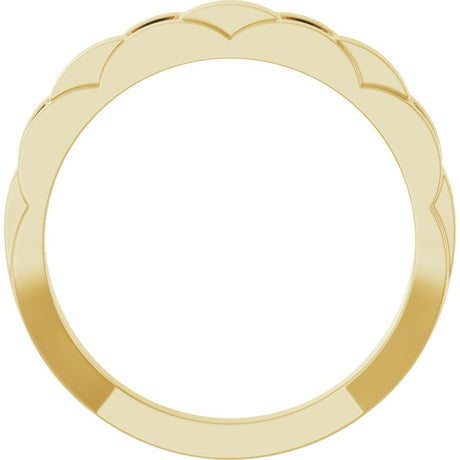 14K Yellow Gold Chain Link Ring 