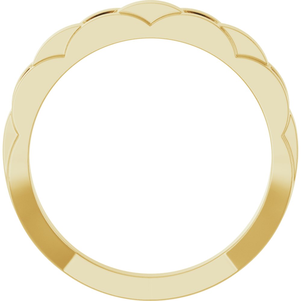 14K Yellow Gold Chain Link Ring 