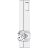 14K White 1/10 CTW Natural Diamond Bar Pendant