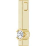 14K Yellow 1/10 CTW Natural Diamond Bar Pendant