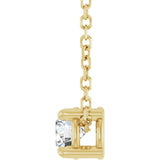 14K Yellow 1/5 CT Natural Diamond 16-18" Necklace