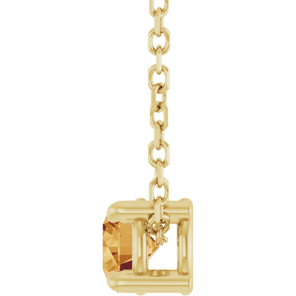 14K Yellow 4 mm Natural Citrine 16-18" Necklace