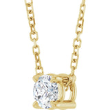 14K Yellow 1/5 CT Natural Diamond 16-18" Necklace