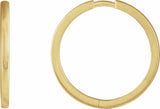 14K Yellow Gold Hinged 20 mm Hoop Earrings