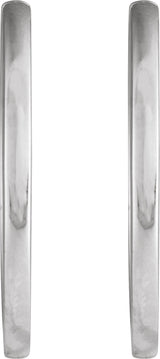 14K White Gold Hinged 20 mm Hoop Earrings