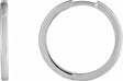 14K White Gold Hinged 18 mm Hoop Earrings