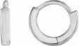 14K White Gold Hinged 8 mm Hoop Earrings