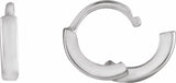 14K White Hinged 8 mm Hoop Earrings