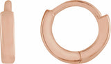 14K Rose Gold Hinged 8 mm Hoop Earrings