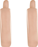 14K Rose Gold Hinged 8 mm Hoop Earrings