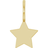 10K Yellow Gold Engravable Star Charm/Pendant