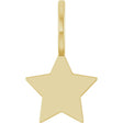 14K Yellow Gold Engravable Star Charm/Pendant