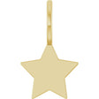 14K Yellow Engravable Star Charm/Pendant