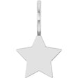 14K White Gold Engravable Star Charm/Pendant