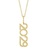 14K Yellow 2029 Year 16-18" Necklace
