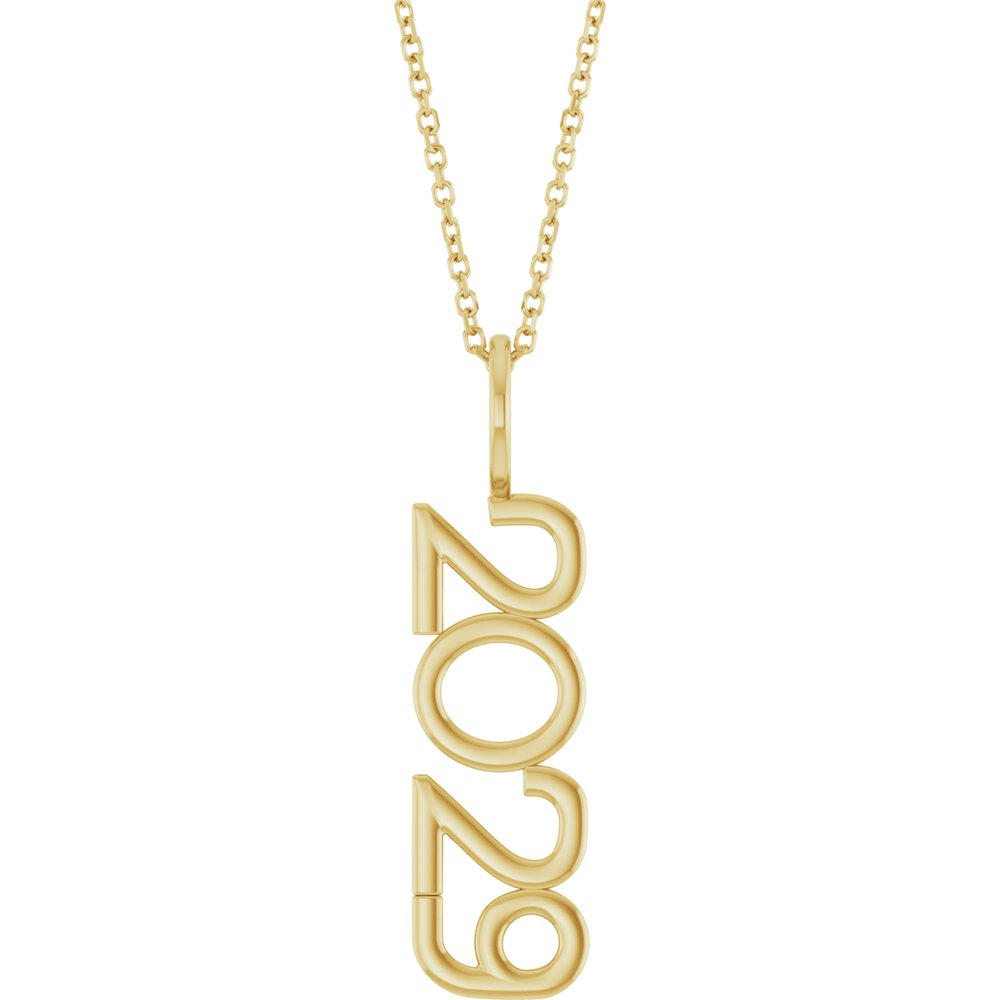 14K Yellow 2029 Year 16-18" Necklace