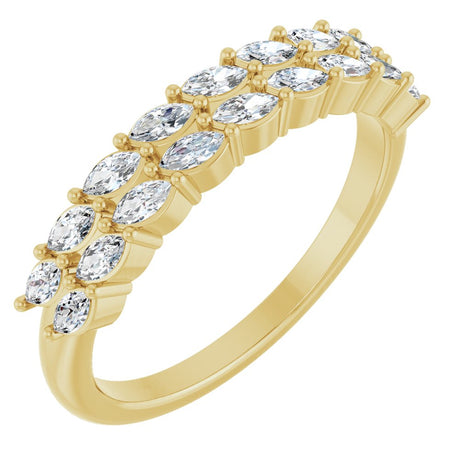 14K Yellow 1/2 CTW Natural Diamond Anniversary Band