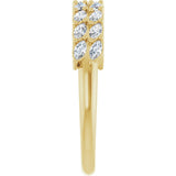 14K Yellow 1/2 CTW Lab-Grown Diamond Anniversary Band