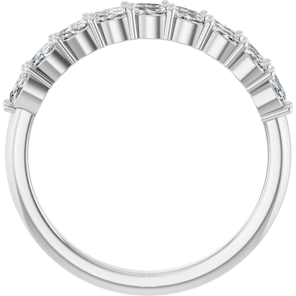 14K White Gold 1/2 CTW Natural Diamond Anniversary Band