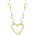 14K Yellow Gold Heart Charm 16" Necklace
