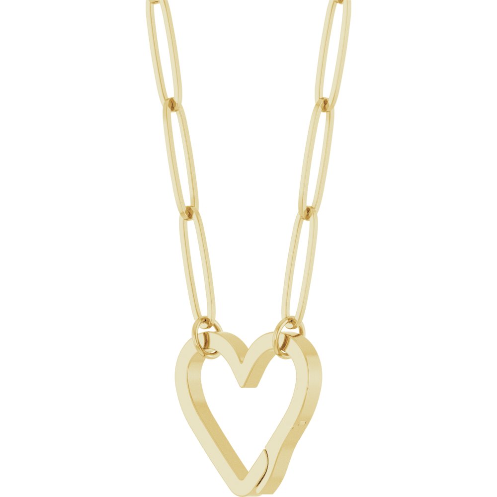 14K Yellow Heart Charm 16" Necklace