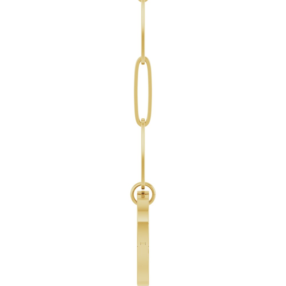 14K Yellow Gold Heart Charm 16" Necklace