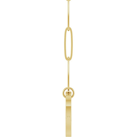 14K Yellow Gold Heart Charm 16" Necklace