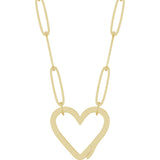 14K Yellow Heart Charm 18" Necklace