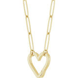 14K Yellow Gold Heart Charm 18" Necklace