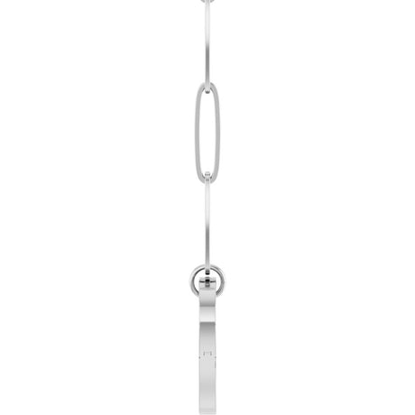 14K White Heart Charm 18" Necklace