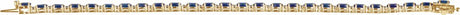 14K Yellow Gold Lab-Grown Blue Sapphire & 5/8 CTW Lab-Grown Diamond Line 7" Bracelet