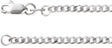 14K White Gold 1.95 mm Curb 20" Chain