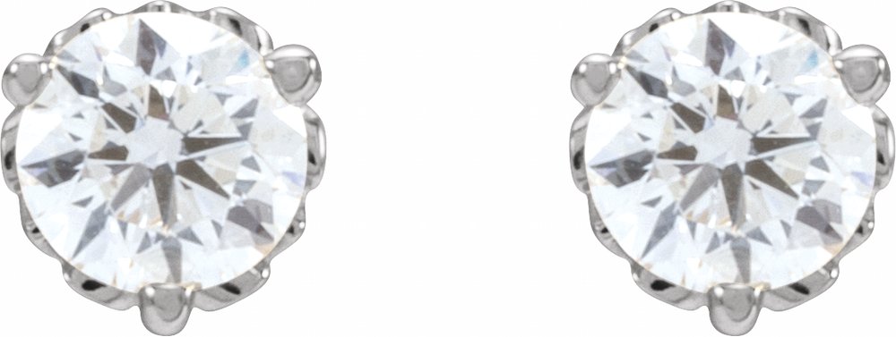 14K White 1/3 CTW Lab-Grown Diamond Vintage-Inspired Earrings