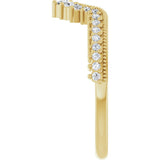 14K Yellow Gold 1/5 CTW Lab-Grown Diamond Contour Band