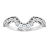 14K White Gold 1/4 CTW Natural Diamond Contour Band