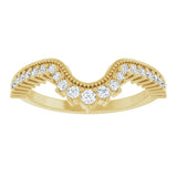 14K Yellow Gold 1/5 CTW Lab-Grown Diamond Contour Band