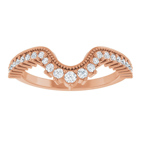 14K Rose Gold 1/4 CTW Natural Diamond Contour Band
