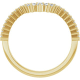 14K Yellow Gold 1/4 CTW Natural Diamond Contour Band