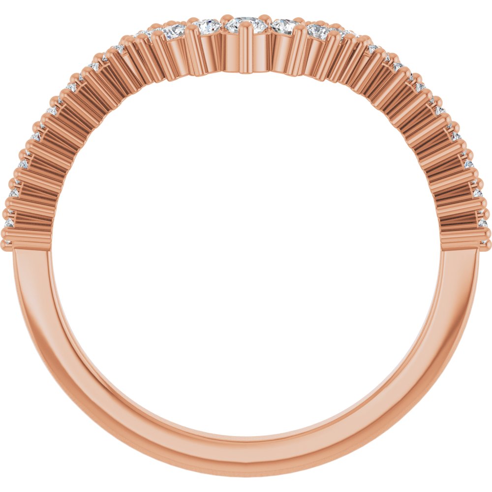 14K Rose Gold 1/4 CTW Natural Diamond Contour Band