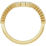 14K Yellow 1/5 CTW Lab-Grown Diamond Contour Band