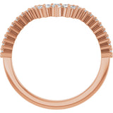14K Rose Gold 1/4 CTW Natural Diamond Contour Band