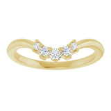14K Yellow Gold 1/8 CTW Lab-Grown Diamond Contour Band