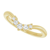 14K Yellow Gold 1/8 CTW Lab-Grown Diamond Contour Band