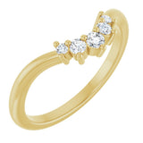 14K Yellow Gold 1/8 CTW Lab-Grown Diamond Contour Band